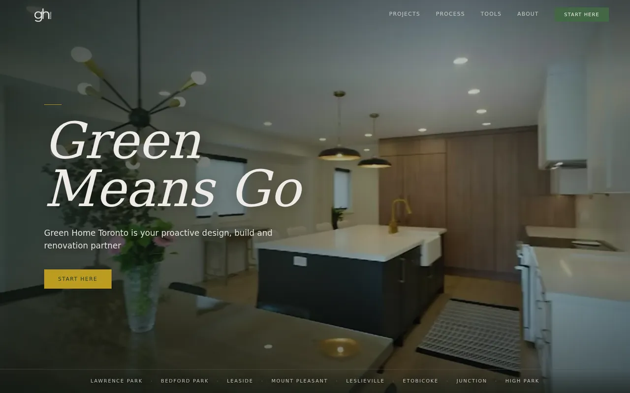 Green Home Toronto homepage