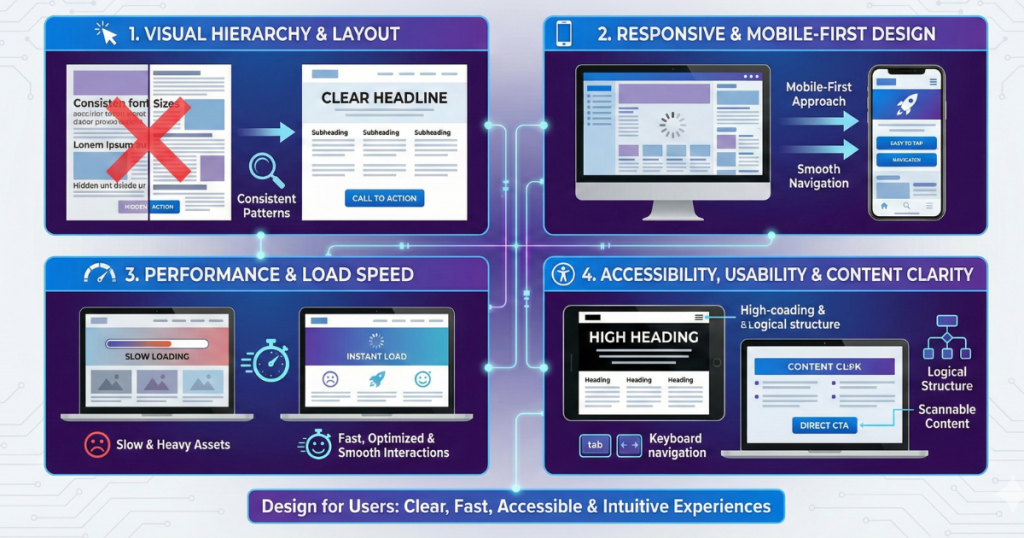 Website design principles illustrated