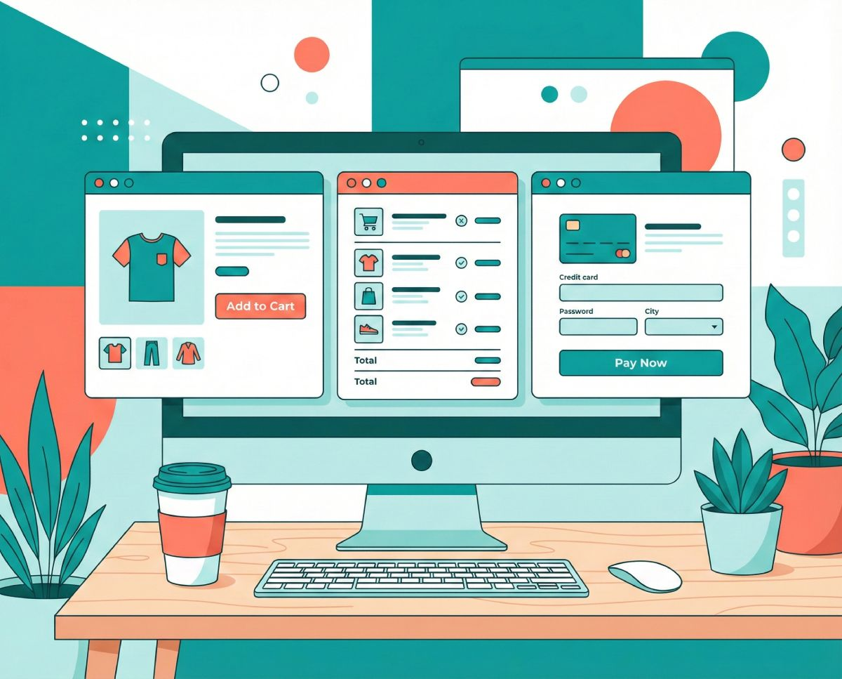 Professional e-commerce design and development services illustration