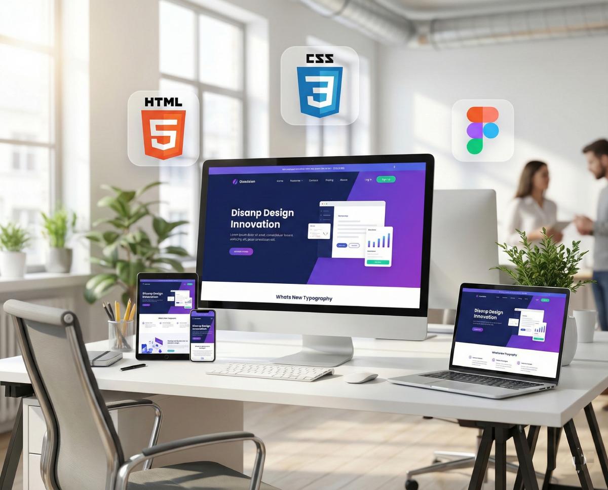 Professional web design services - modern website design workspace