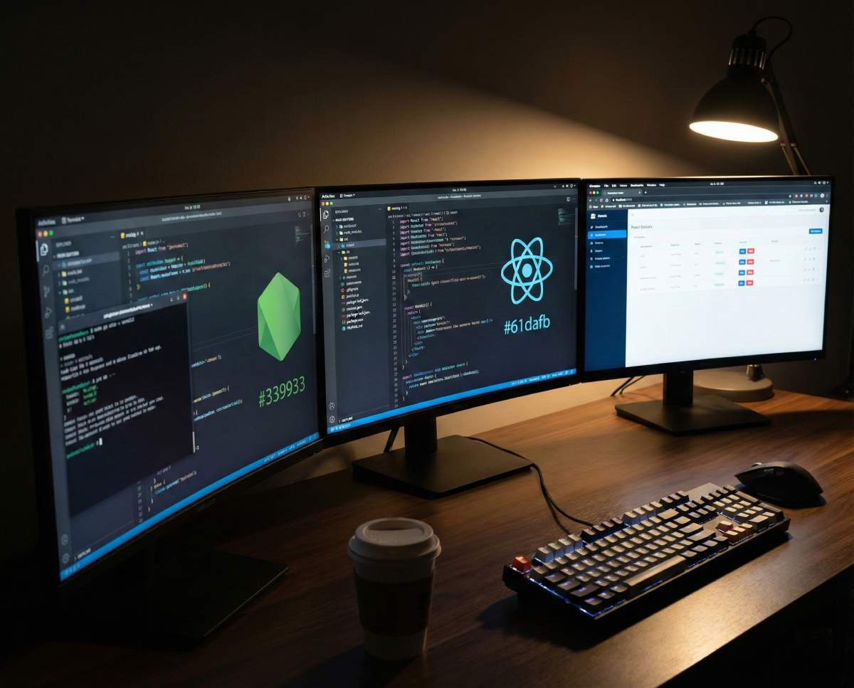 Web development and software engineering services - coding workspace