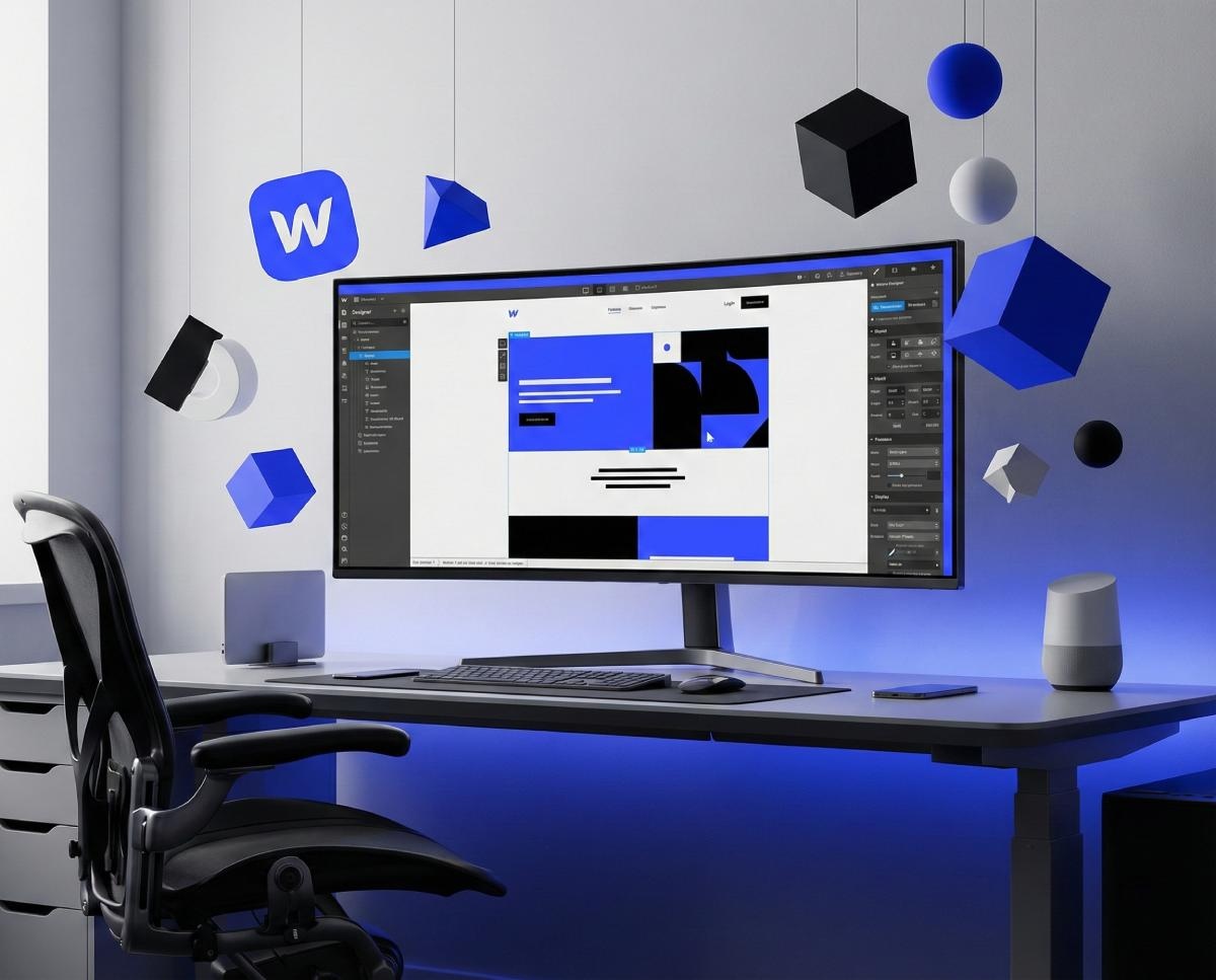 Webflow design and development services - modern Webflow workspace